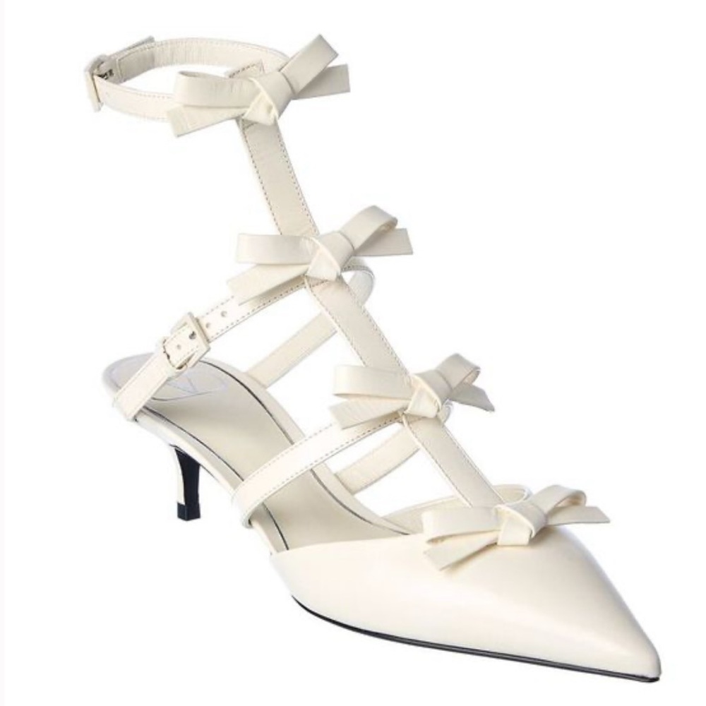 ❌not for sale - Valentino - French Bows 45 Leather Ankle Strap. New with box.